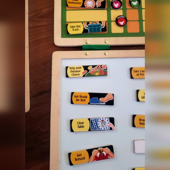2 Melissa and Doug Wooden Magnetic Responsibility Charts - Picture 13 of 16